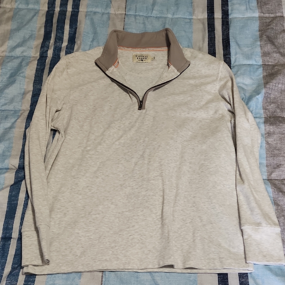 Normal Brand Gray Quarter-Zip Pullover Large - image 1